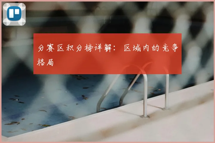 分赛区积分榜详解：区域内的竞争格局